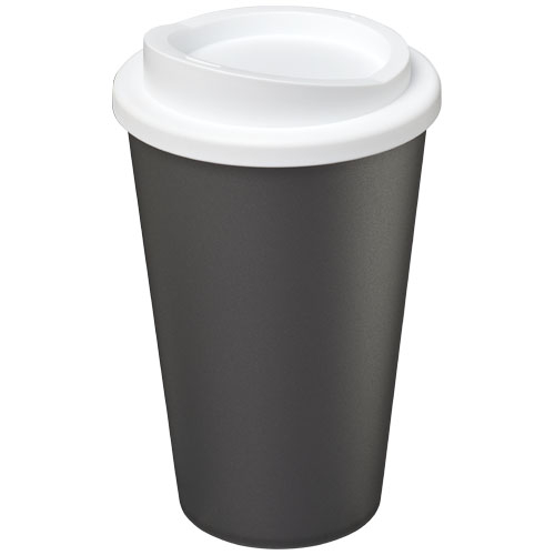 Gobelet publicitaire isolant 350ml Americano® Argent et Blanc